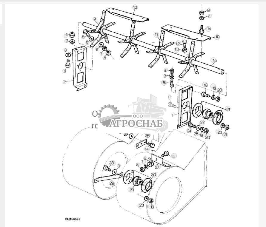 FAN BLADE WITH SHAFT AND DEFLECTORS 